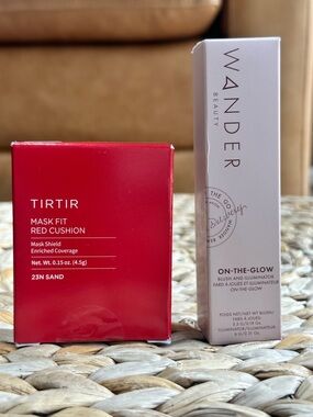 NIB Glowy Makeup Bundle – TIRTIR Cushion + Wander Beauty Blush & Illuminator